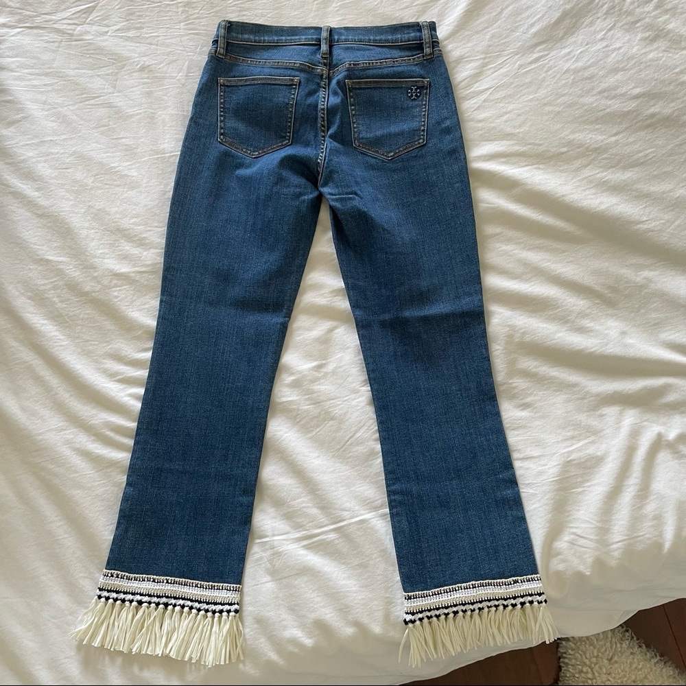 Tory Burch Connor Fringe Jeans - Picture 8 of 10